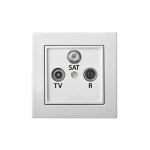 Epsilon televizijos lizdas TV+R+SAT IAL-3-01 E/B galinis be rėmelio
