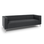 Sofa Office 3S, tamsiai pilka