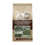 Quattro Small Breed Adult sausas begrūdis monoproteininis maistas mažų veislių &scaron;unims su ėriena, 7kg