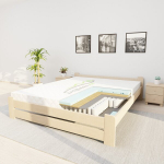 Lova su čiužiniu RAMYBĖ PS1 180x200 natūralios spalvos