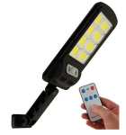 Soliarinis lauko &scaron;viestuvas su pultu COB 120 LED su tamsos ir judesio jutikliu
