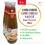 Kalendros laimo čili padažas, Coriander Lime Chilli Sauce, Thai Dancer, 3x300ml