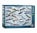 Dėlionė Eurographics, 6000-0133, WWII Warships, 1000 d.
