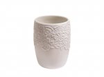 Dantų stiklas - COSY - Baltas - PORCELIANAS - 10,2 x 7,6 x 7,6 cm