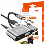 Adapteris USB-C 4-in-1 HDMI 4K VGA Zenwire BYL-2310