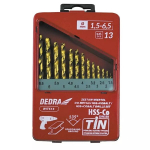 Rinkinys metalui HSS+kobaltas+TiN, 13 vnt 135