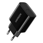 Juoda USB-C 20W Power Delivery tinklo įkroviklis