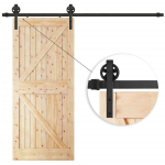 Stumdomų durų sistema Springos HA5007, 183 cm, barn door, bėgelis su furnitūra iki 100 kg, juoda