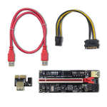 Riser pci-e 1x - 16x usb 3.0 ver. 010s sata/ 6 pin Qoltec