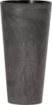 Vazonas Prosperplast Tubus Slim Beton Effect DTUS250E-S433, juodas