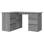 Kampinis ra&scaron;omasis stalas, pilkas, 145x100x76cm