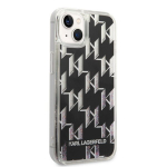 Karl Lagerfeld Monogram Liquid Glitter Case skirtas iPhone 14 Plus, juodas