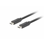 USB-C 3.1 GEN 2 kabelis &ndash; LANBERG &ndash; ki&scaron;tukas/vyras &ndash; 10 GB/S &ndash; PD100W &ndash; 1,8 M juodas