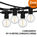 Lauko lempučių girlianda Tonro Perl, 20 m