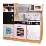 Vaiki&scaron;ka medinė virtuvėlė su priedais Enero Toys, rožinė, 87x30x83,5 cm
