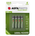 AgfaPhoto įkraunami elementai AAA 900mAh 4vnt.