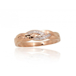 Auksinis žiedas su deimantais moterims Diamond Sky Golden Wave VII 4752263031159