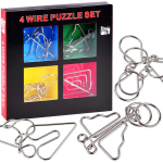 Metalinis galvosūkis žaidimas "4 Wire Puzzle Set"