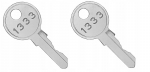 Elektrinis raktas teletechnikinis Euro-locks 1333, 2 vnt.