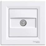 Schneider Electric Asfora praeinamas TV lizdas, baltas