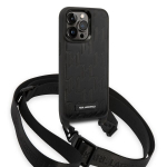 Karl Lagerfeld Monogram Crossbody iPhone 14 Pro Black