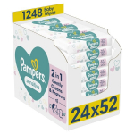 Drėgnos servetėlės Pampers Sensitive Plastic Free, 24 x 52 vnt.
