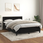 Lova vidaXL, 140x190 cm, juoda