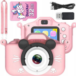 Skaitmeninis fotoaparatas vaikams, pelė + 32GB SD kortelė