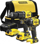 Stanley 18v V20 Akumuliatorinis Įrankių Rinkinys su 2 Baterijomis
