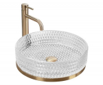 Praustuvas REA Cristal Transparent 39 Gold Brush Ring