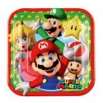 Popierinės lėk&scaron;tės "Super Mario", 18 cm, 8 vnt