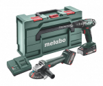 Akumuliatorinis gręžtuvas/suktuvas, Metabo Combo, 18V, su akumuliatoriumi ir įkrovikliu
