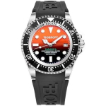 Vyri&scaron;kas automatinis nardymo laikrodis Diver Professional - Bobroff - BF0004-BFSTN - Oranžinis - 42mm - Helio vožtuvas