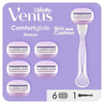 Skutimosi galvutės Gillette Venus Comfortglide Breeze moterims, 6 vnt.