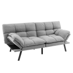 Sulankstoma sofa-lova Costway, 182x87x82 cm, pilka