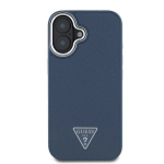 &bdquo;iPhone 16&ldquo; dėklas &ndash; &bdquo;Guess Triangle Graned MagSafe&ldquo; (GUHMP16SPGTSPSK) &ndash; juodas