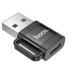 Atsarginis maitinimo &scaron;altinis ("Power Bank") HOCO adapter OTG USB A (male) to Type C (female) 3A UA31D black