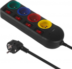 Prailginimo laidas su 4 lizdais ir 2 Usb, 1.5m