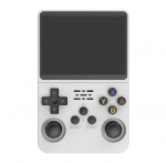 R36S Retro vaizdo delninė žaidimų konsolė, skirta 64G ir 1500 klasikiniams žaidimams, balta