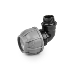 Jungtis alkūnė Bradas PE vamzdžiams 20mm / 1/2" i&scaron;or.sr., PN10