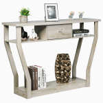 Konsolė Costway 120 x 30 x 81 cm, pilka