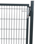 Cinkuoto plieno sodo vartai 106 x 6 x 145 cm, tamsiai pilki