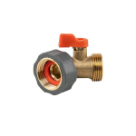 Čiaupo kampinė jungtis su 3/4" vid.sr., vožtuvu ir i&scaron;ėjimu su 3/4" i&scaron;or.sr. Bradas BRASS SOFT, žalvaris
