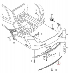 AUDI Q5 S-LINE bamperio difuzoriaus įdėklas, apdaila, dvigubas vamzdis, originalus 8R0807823