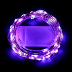 LED Pasakų Girlianda, Baterijomis Mažai Žibintai, Varinė Viela,  Violetinė