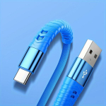 Greito įkrovimo USB-C laidas telefonams, Mėlyna