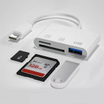 USB C Daugiafunkcis Atminties Kortelių Skaitytuvas Adapteris 3-in-1