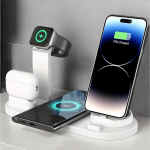 3-in-1 USB-C Belaidė Įkrovimo Stotelė, Baltas
