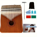 Kalimba Nyk&scaron;čio Pianinas, 21 Raktų, Su Derinimo Įrankiu.,  Ruda