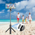 Asmenukių lazda ("Selfie sticks") Sulankstomas selfie laikiklis su pulteliu